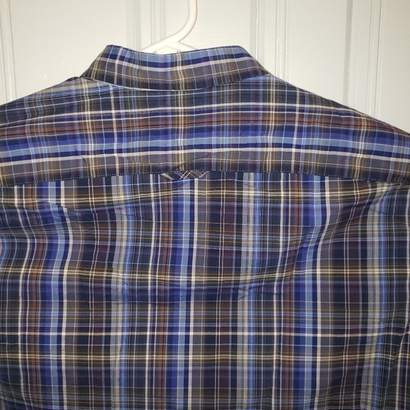Mens Vince Button Up Plaid Shirt - Picture 4 of 5